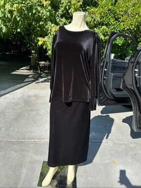 COPY - Velvet or Velour Matching Long Sleeve Top + Skirt Set